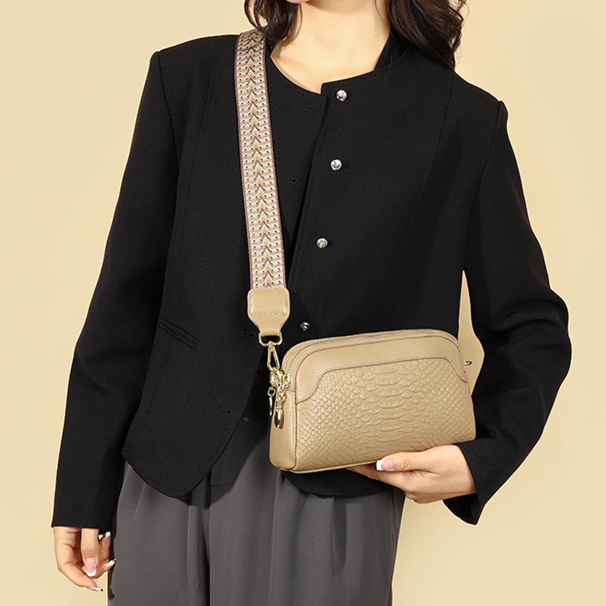 HEAD LAYER COWHIDE SINGLE SHOULDER CROSS BAG_CWAB1806