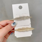 FULL DIAMOND PEARL FEATHER SIDE CLIP BANGS CLIP_CWAHA4785
