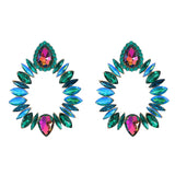 COLORFUL CRYSTAL GEOMETRIC DROP STUD EARRINGS_CWAJE0536