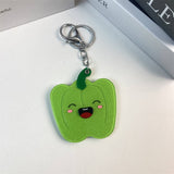 CUTE GREEN PEPPER MAKEUP MIRROR KEYCHAIN ACRYLIC_CWMM6381