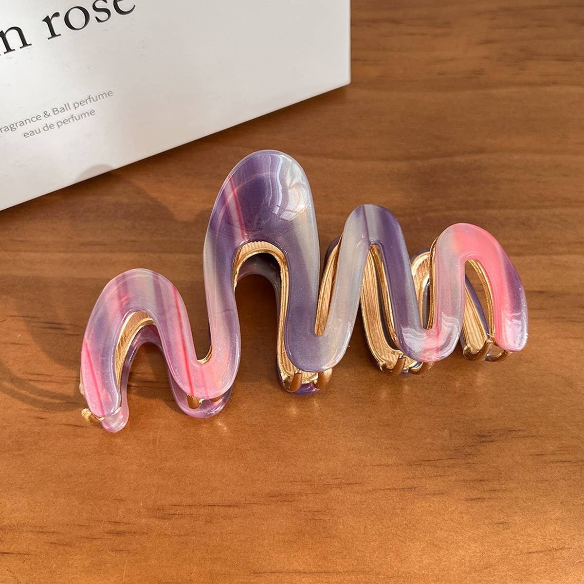 ELEGANT WAVE METAL CLAW LARGE SWEET HAIR CLIP_CWAHA6012