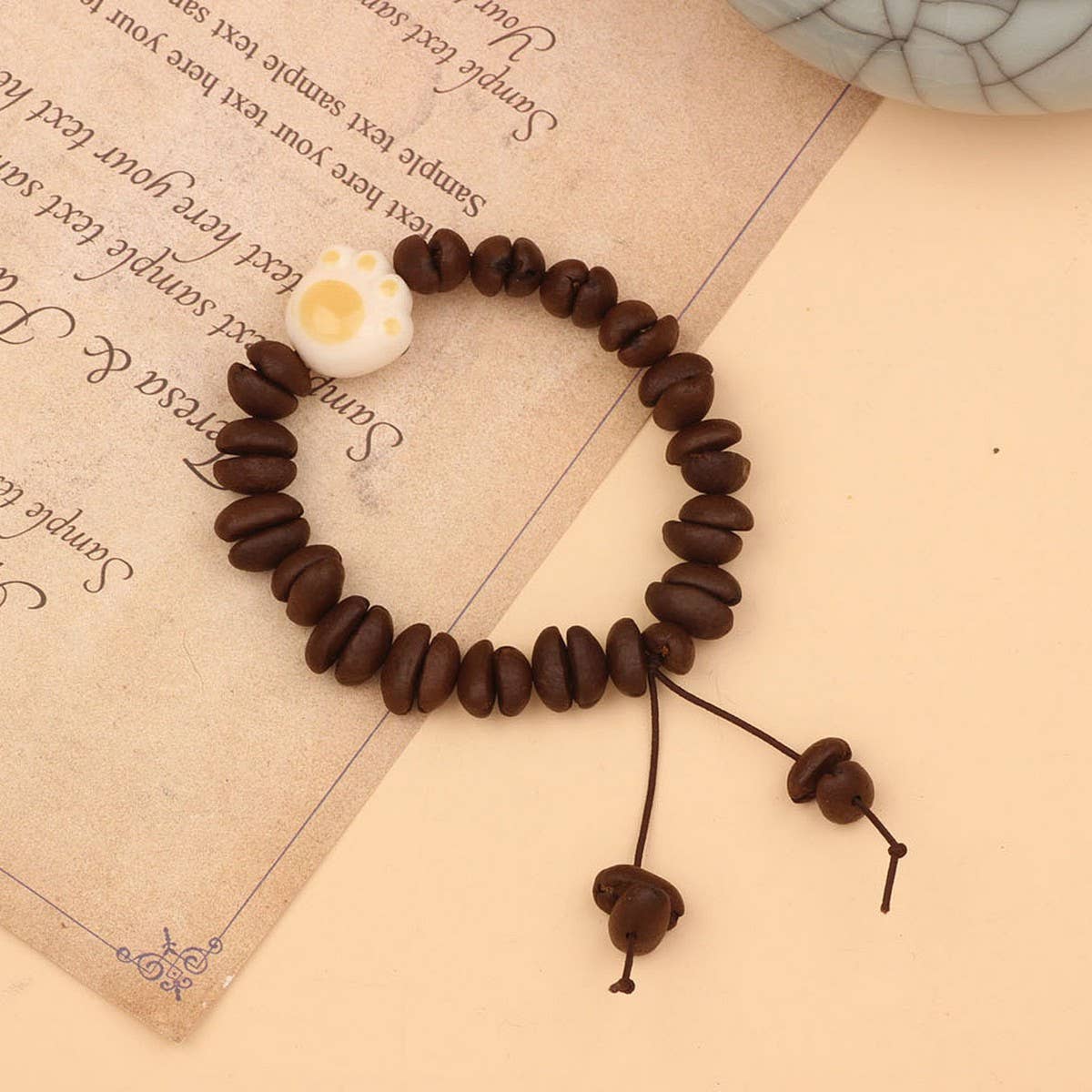 CREATIVE CARTOON HANDMADE COFFEE BEAN BRACELET_CWAJE3963