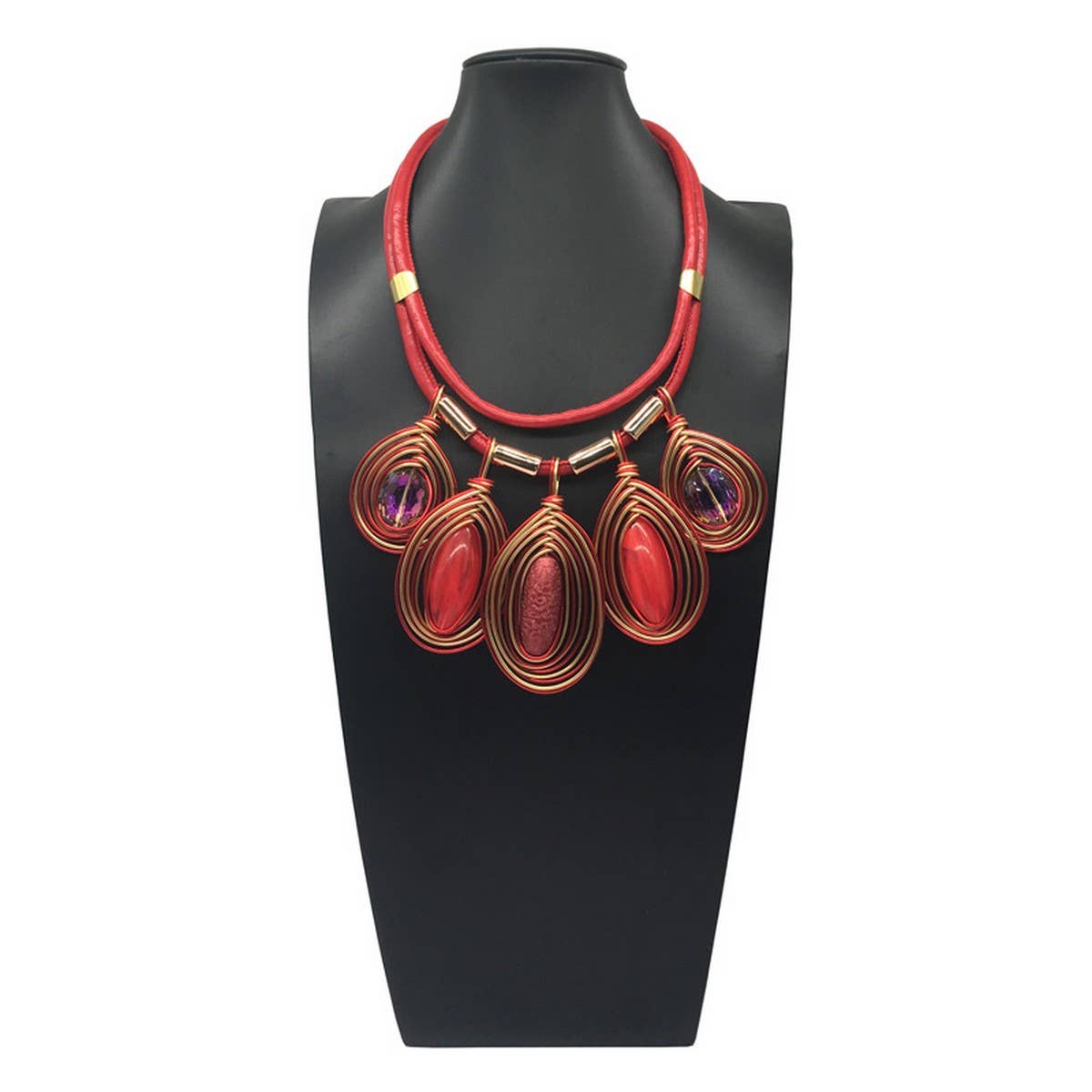 BOHEMIAN CRYSTAL PENDANT EARRINGS NECKLACE SET_CWMM4742