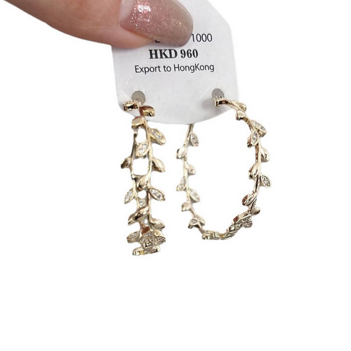 FOREST STYLE RETRO LEAF EARRINGS_CWAJE1452