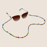 RAINBOW COLORED RICE BEADS GLASSES LANYARD_CWMM1167