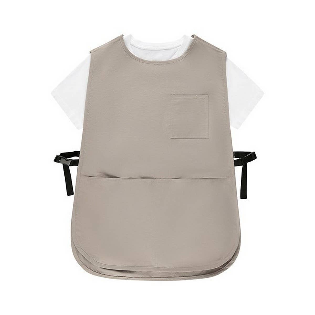 Waterproof Short Linen Aprons With Pockets_Cwmm3302