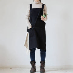 SIMPLE GARDENING COTTON LINEN WITH POCKETS VINTAGE_CWMM3301
