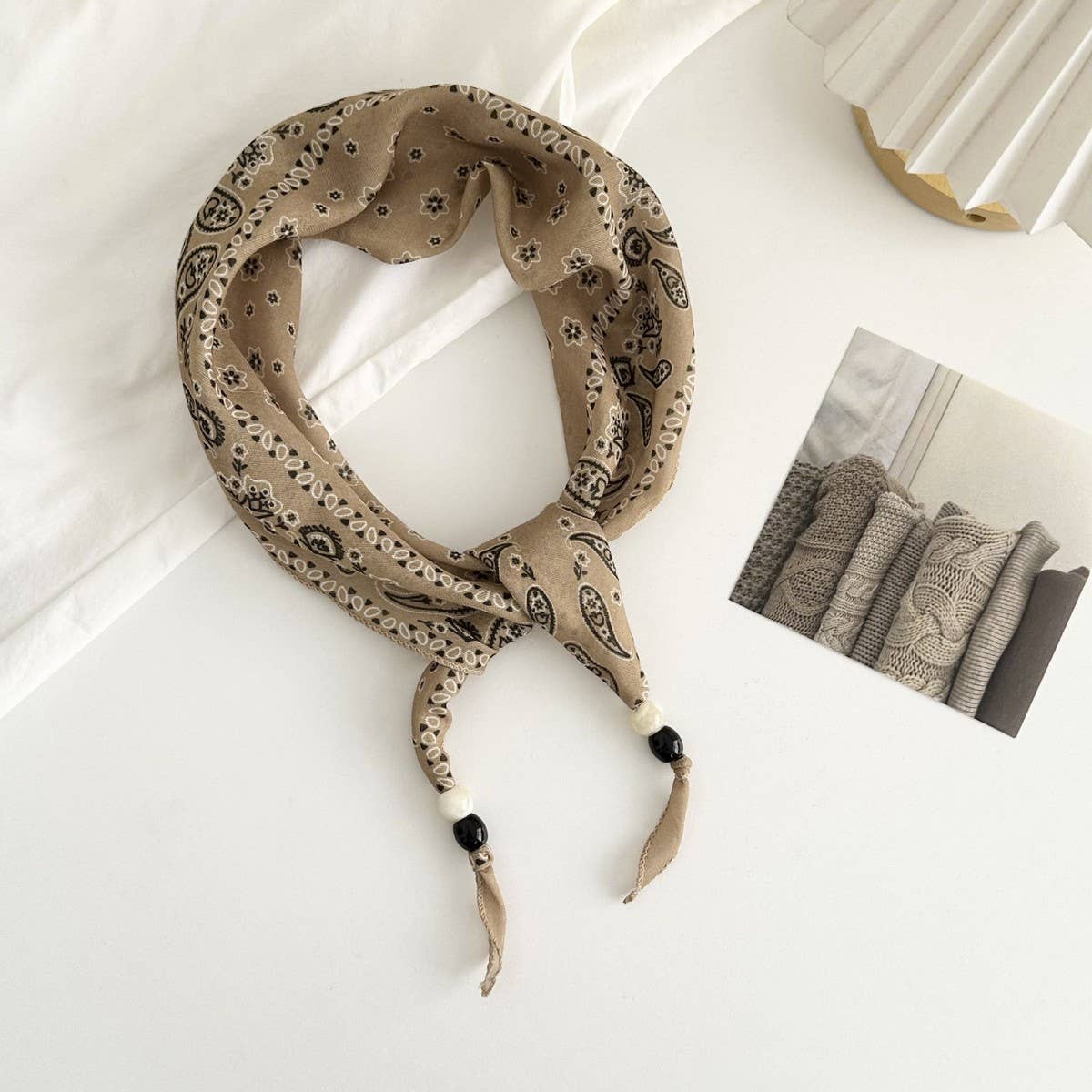 Boho Paisley Scarf Headband Neck Wrap_Cwasc02973