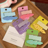 NEW WAVY PLAID HAIR CLIP SET OF 2_CWAHA1029