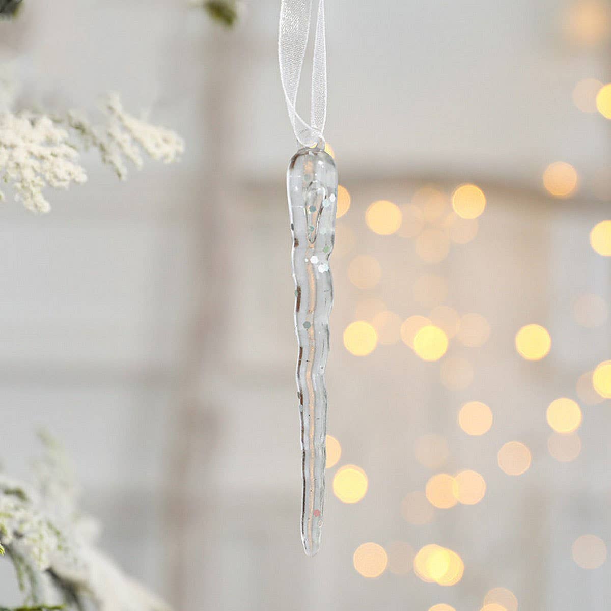 Transparent Xmas Tree Snowflake Reindeer Ornament_Cwmm9800