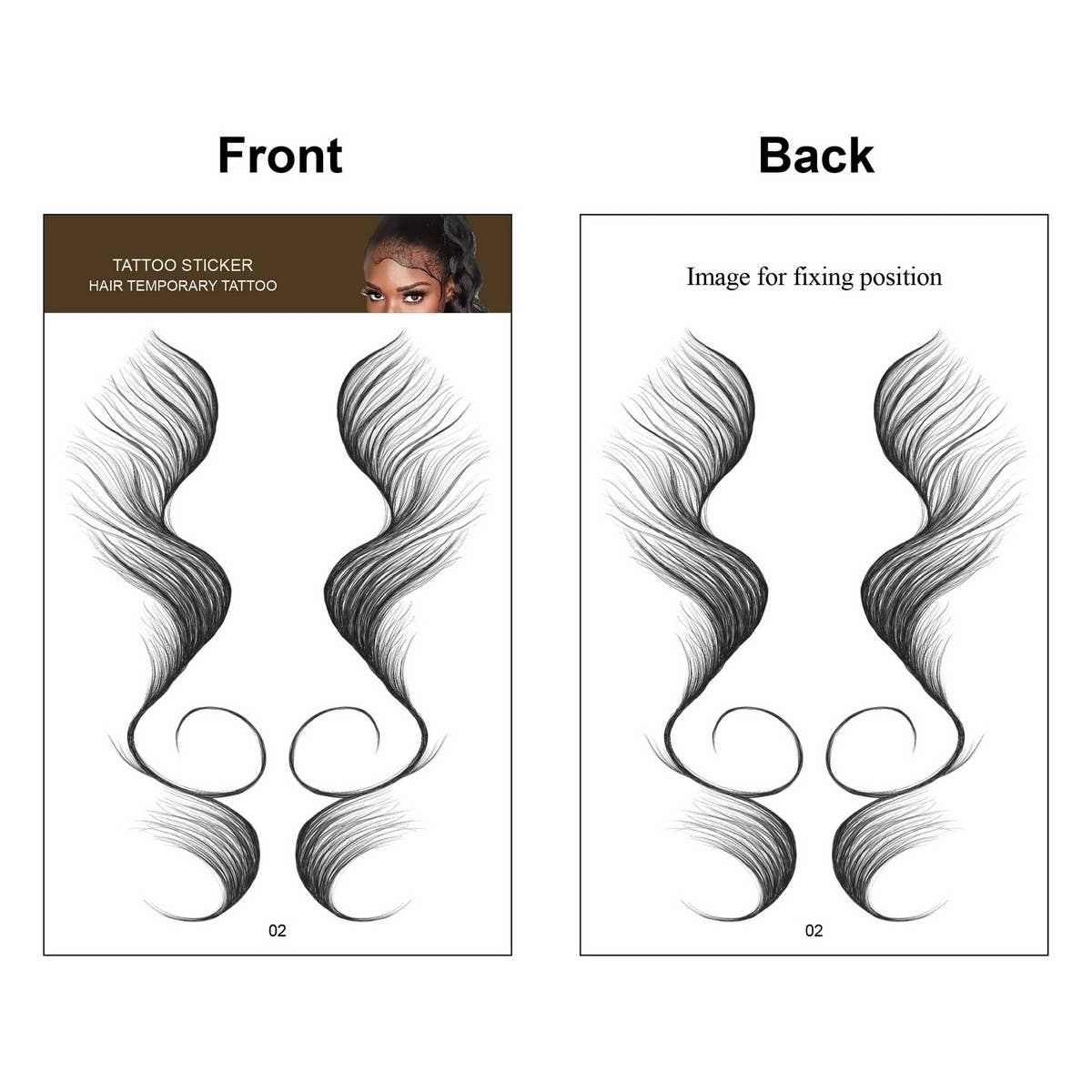 HAIRLINE EDGE TATTOO STICKERS FOR BANGS LOOK_CWMM8248