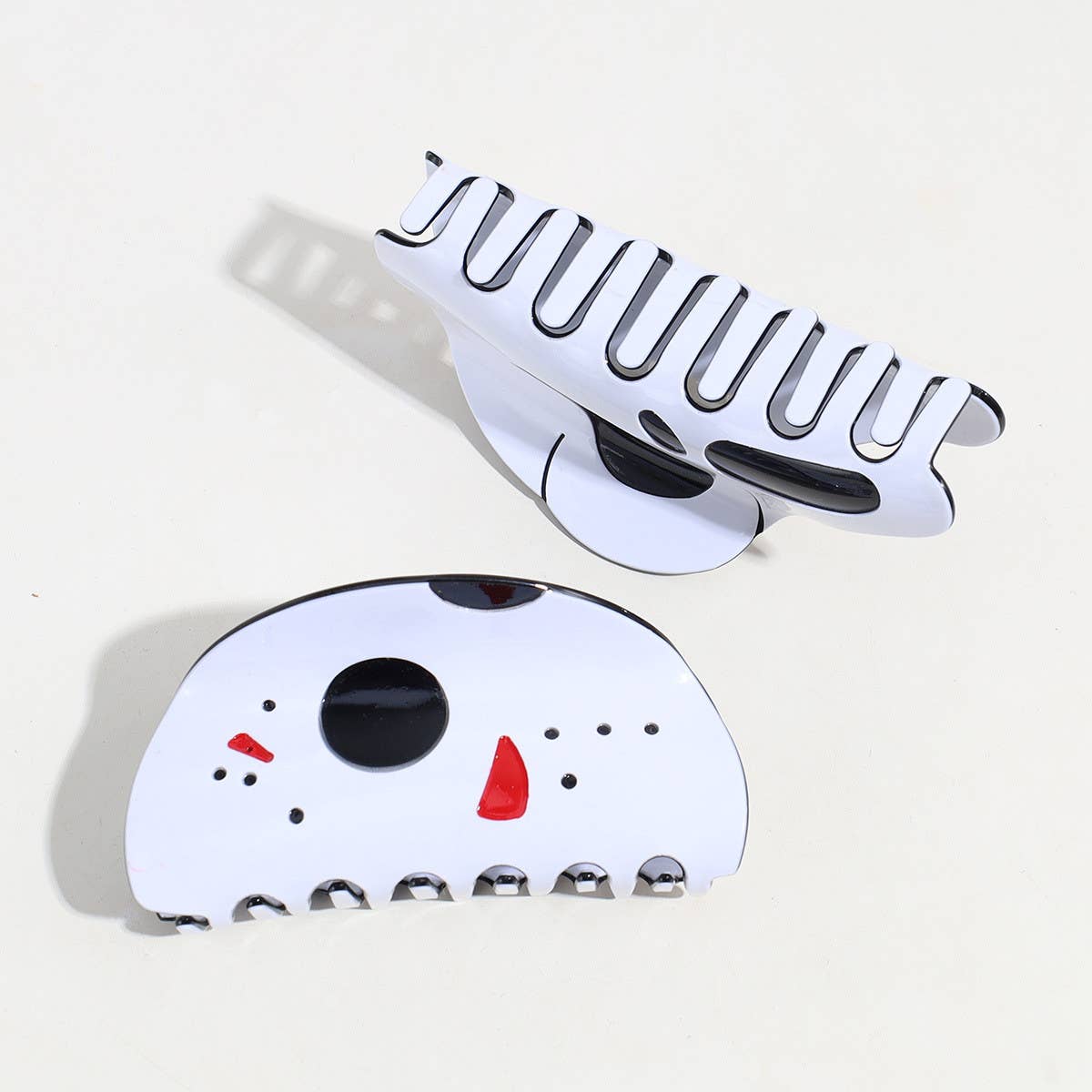 HALLOWEEN SIMPLE FUNNY SKULL HAIR CLIP_CWAHA2326