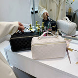 NEW SIMPLE INTERNET CELEBRITY PLAID COSMETIC BAG_CWAB4376