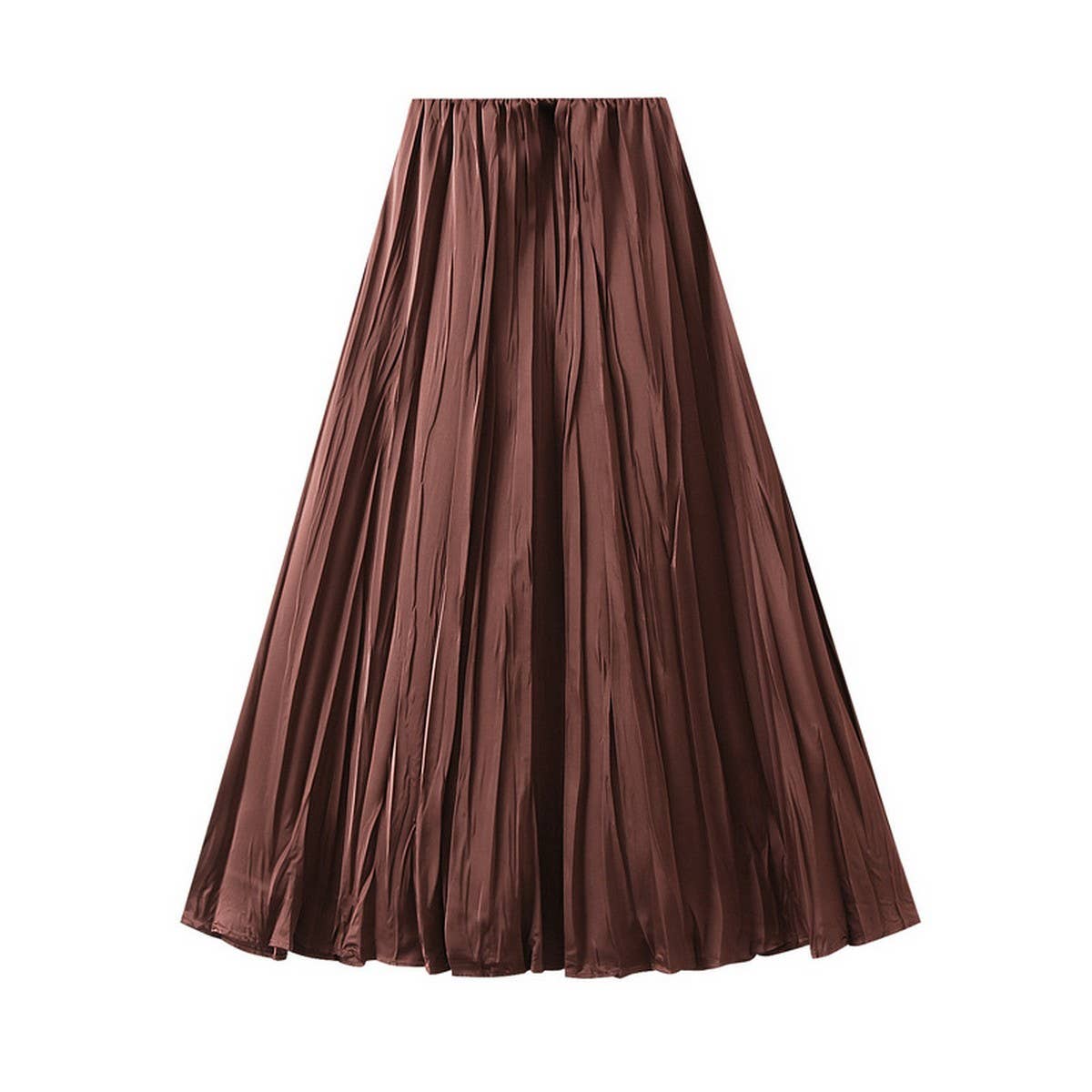 FLOWING PLEATED A LINE SKIRT WITH WIDE SWING_CWBMS0299