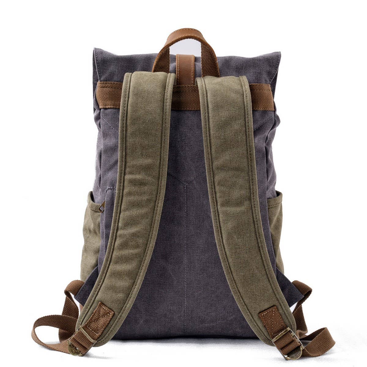 MENS VINTAGE CANVAS TRAVEL HIKING BACKPACK_CWAB5553