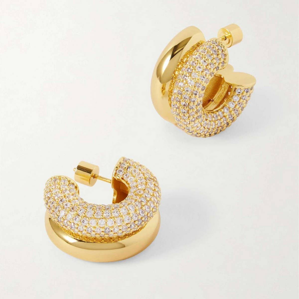ELEGANT DOUBLE HOOP C SHAPED ZIRCON STUD EARRINGS_CWAJE5065