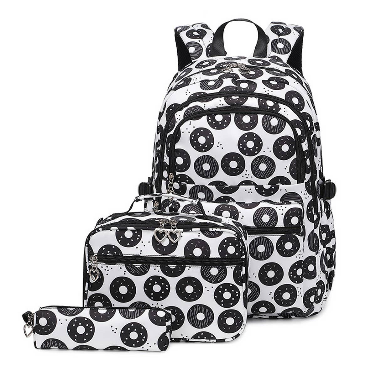BACKPACKS FOR SCHOOL DONUT 3 PIECE SET GIRLS_CWAB5458
