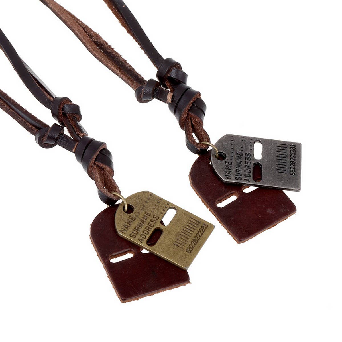 Vintage Adjustable Letter Pendant Mens Necklace_Cwmm4626