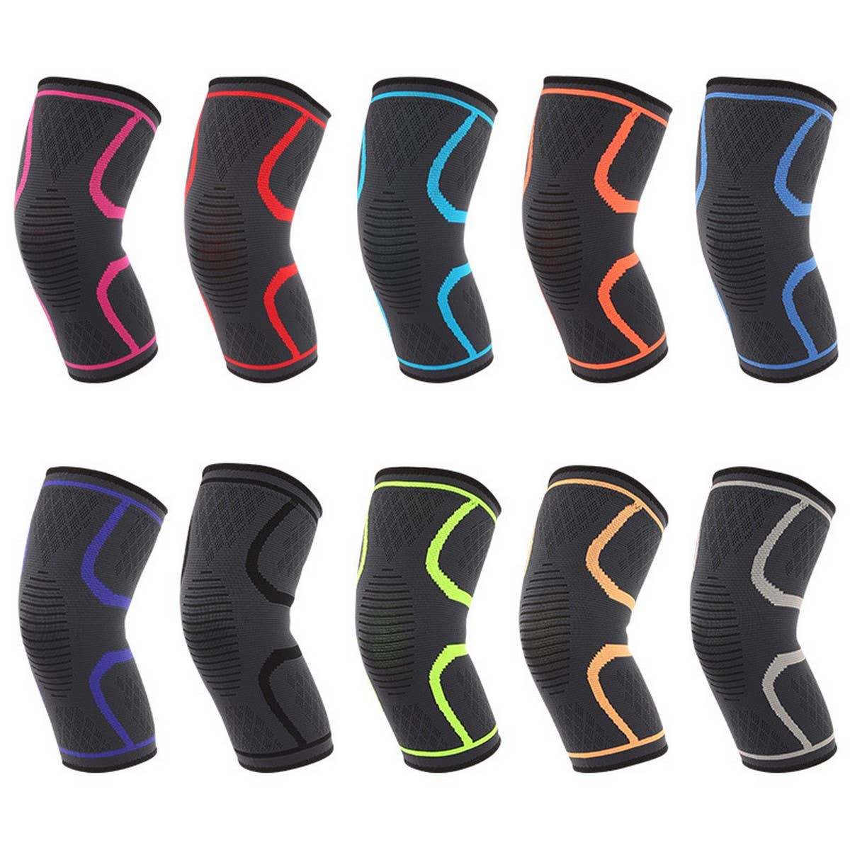 3 COLOR ELASTIC KNEE BRACE NON SLIP WARM_CWMM7891