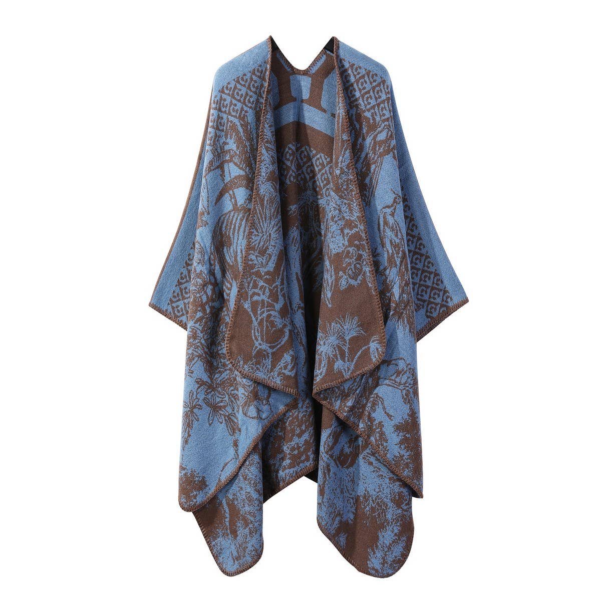 KNITTED SHAWL SCARF RETRO FASHION PRINTED SHAWL_CWASC2183