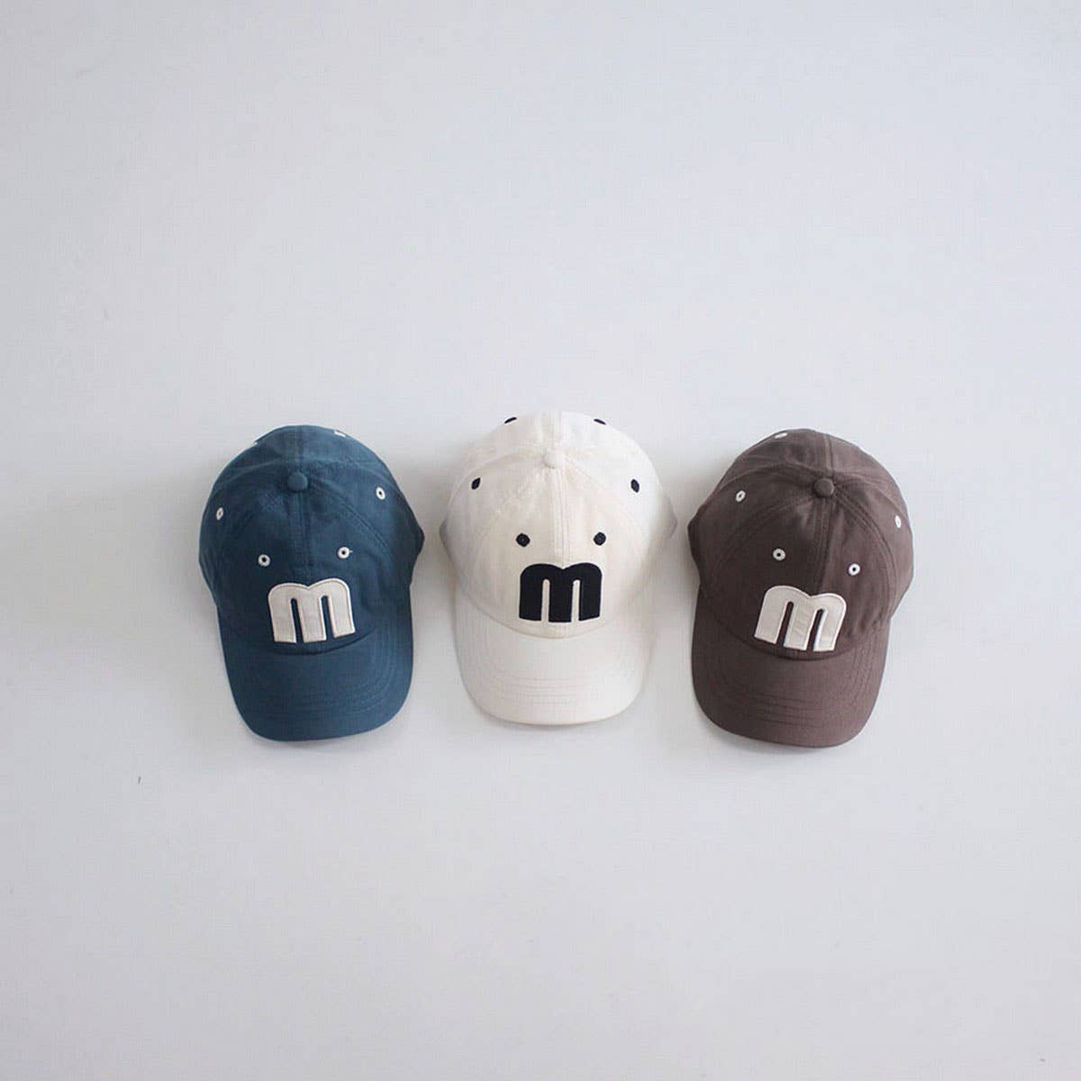 KIDS BIG M LETTER BASEBALL CAP TRENDY SUN HAT CWAH2899