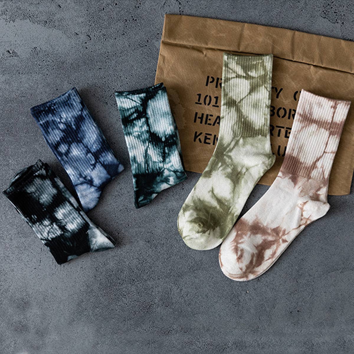 Tie-Dyed Hip-Hop Sports Socks_Cwms0251