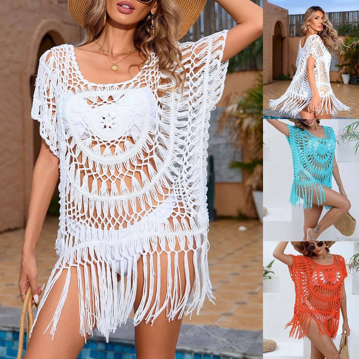 FRINGE SKIRT WITH BEACH SWIMSUIT COVER UP_CWMW0645