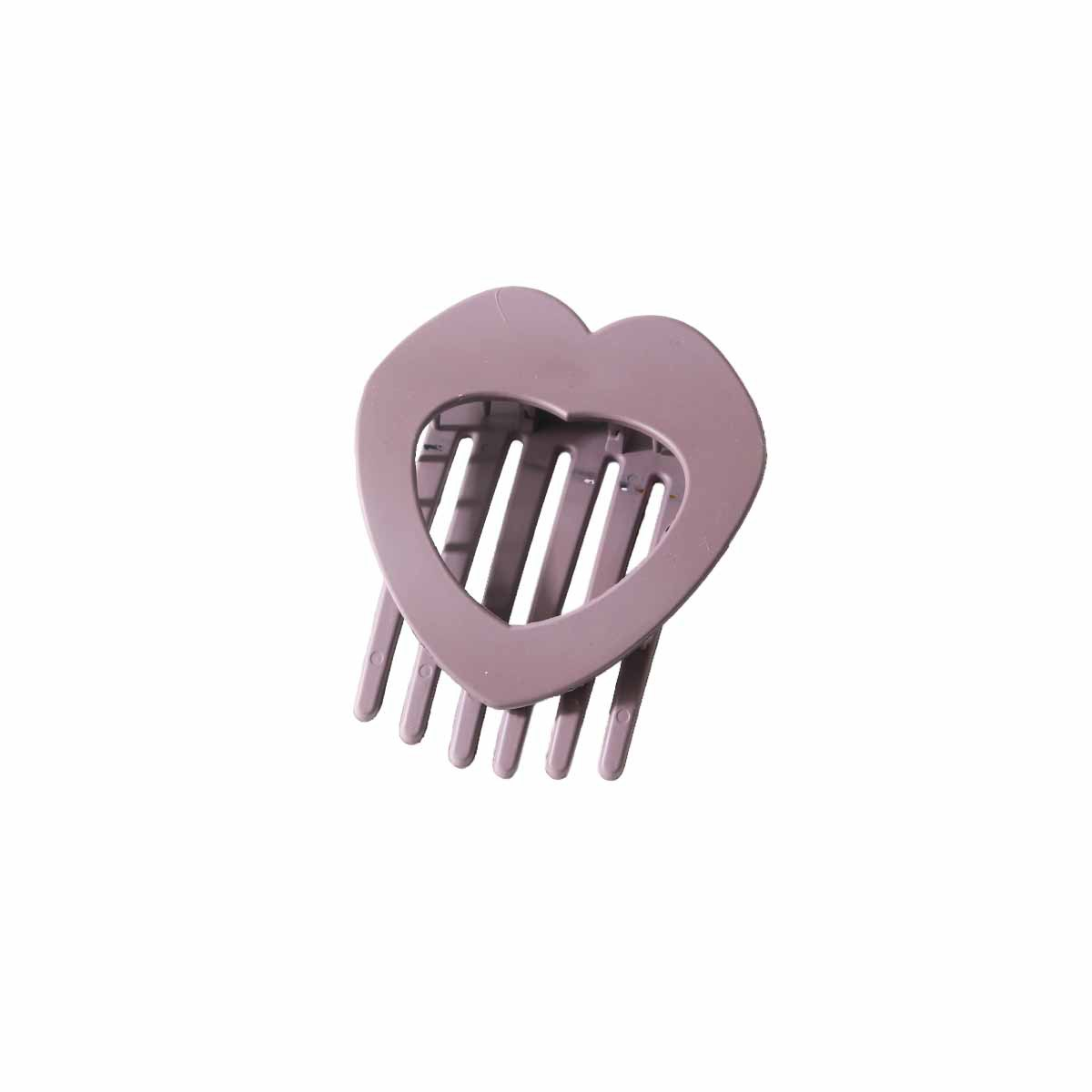 FLAT HEART HAIR CLIP STRONG GRIP DUCKBILL_CWAHA6512