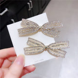 PEARL DIAMOND SIDE CLIP BANGS CLIP CROSS HAIRPIN_CWAHA4746