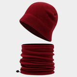 Winter Fleece Hat And Neck Warmer Set Unisex_Cwah04678