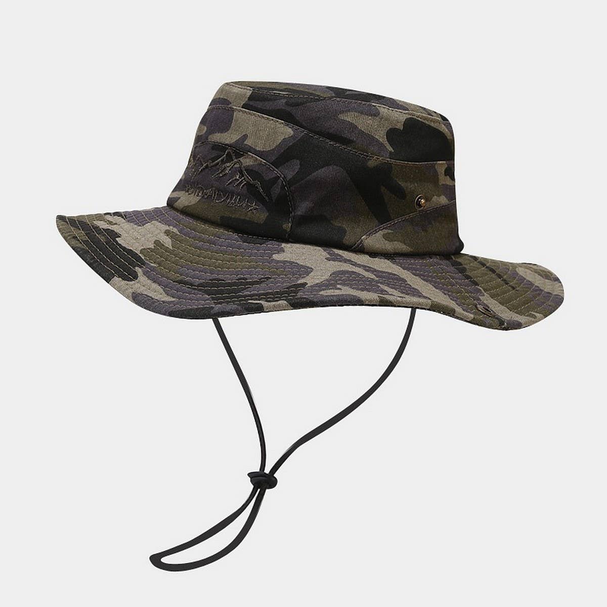 EMBROIDERED CAMOUFLAGE SUN HAT UV PROTECTION_CWAH3830