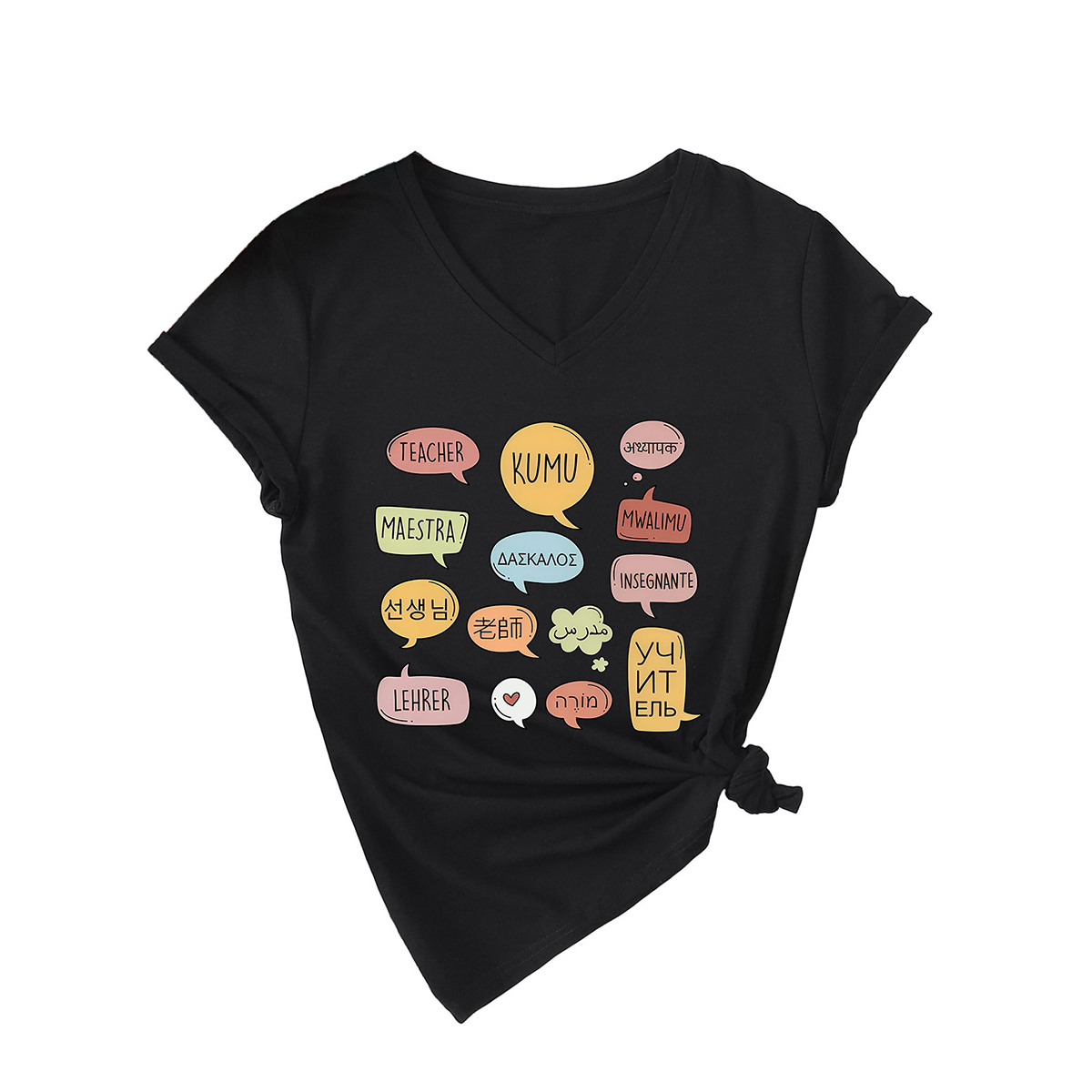 Women Teaching Teev Neck Teacher Shirt_Cwttsl0478