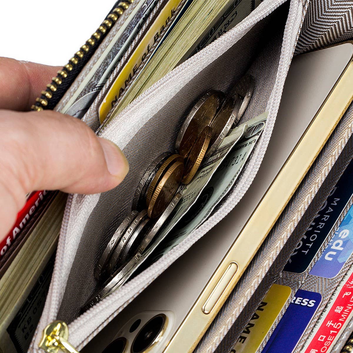 FASHION PERSONALITY GENUINE LEATHER LONG WALLET_CWAB3811