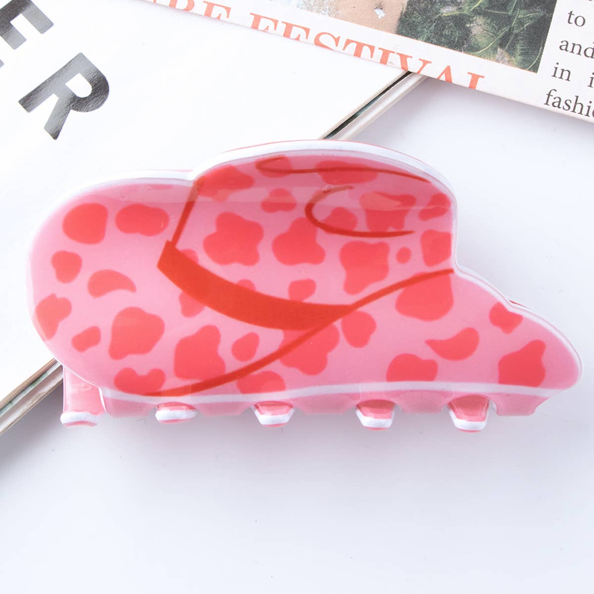 HAT SHAPED PVC HAIR CLAW 8 2CM CUTE GRAPHIC CLIP_CWAHA0640