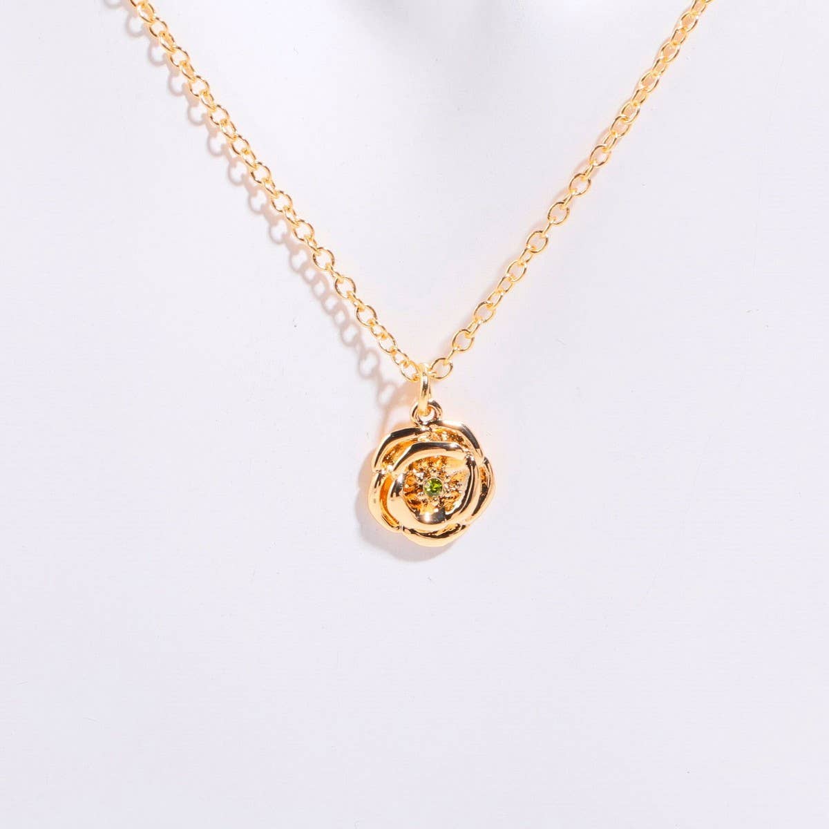 DECEMBER BIRTH FLOWER PENDANT 3D NECKLACE_CWMM5514