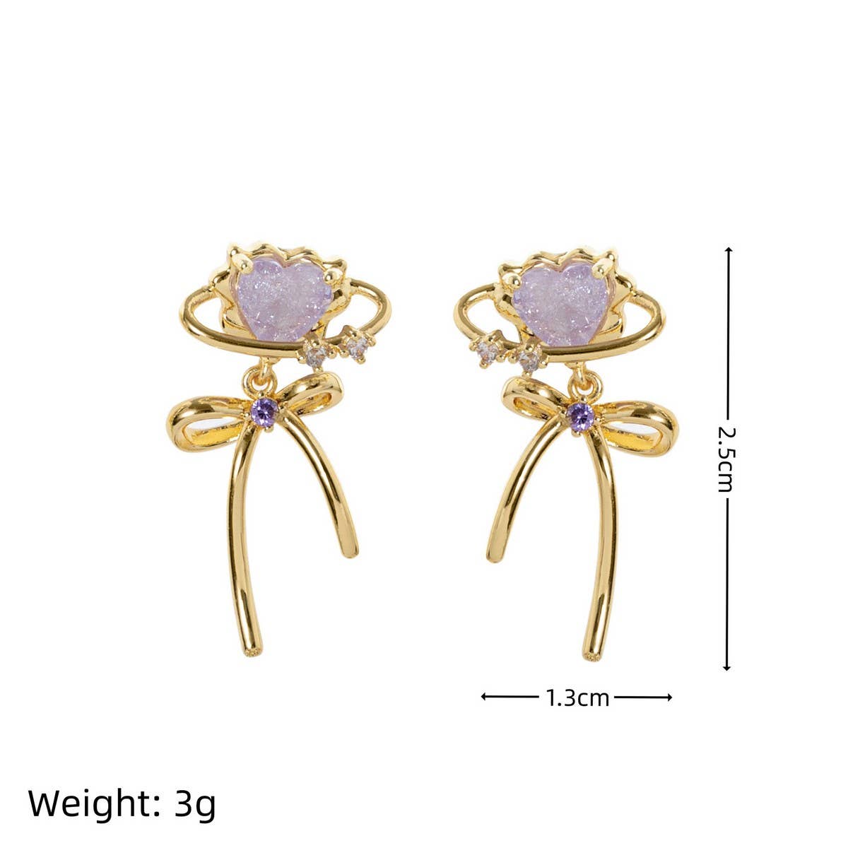 LOVE BOW DESIGN POPULAR EXQUISITE EARRINGS_CWAJE5059
