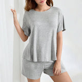 Womens Simple Solid Color Lounge Set