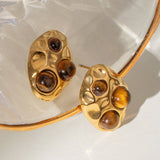 LUXURY STAINLESS STEEL NATURAL STONE EARRINGS_CWASC1650