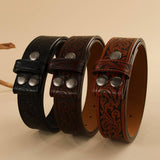 Vintage Embossed Distressed Western Belt_Cwmm3937