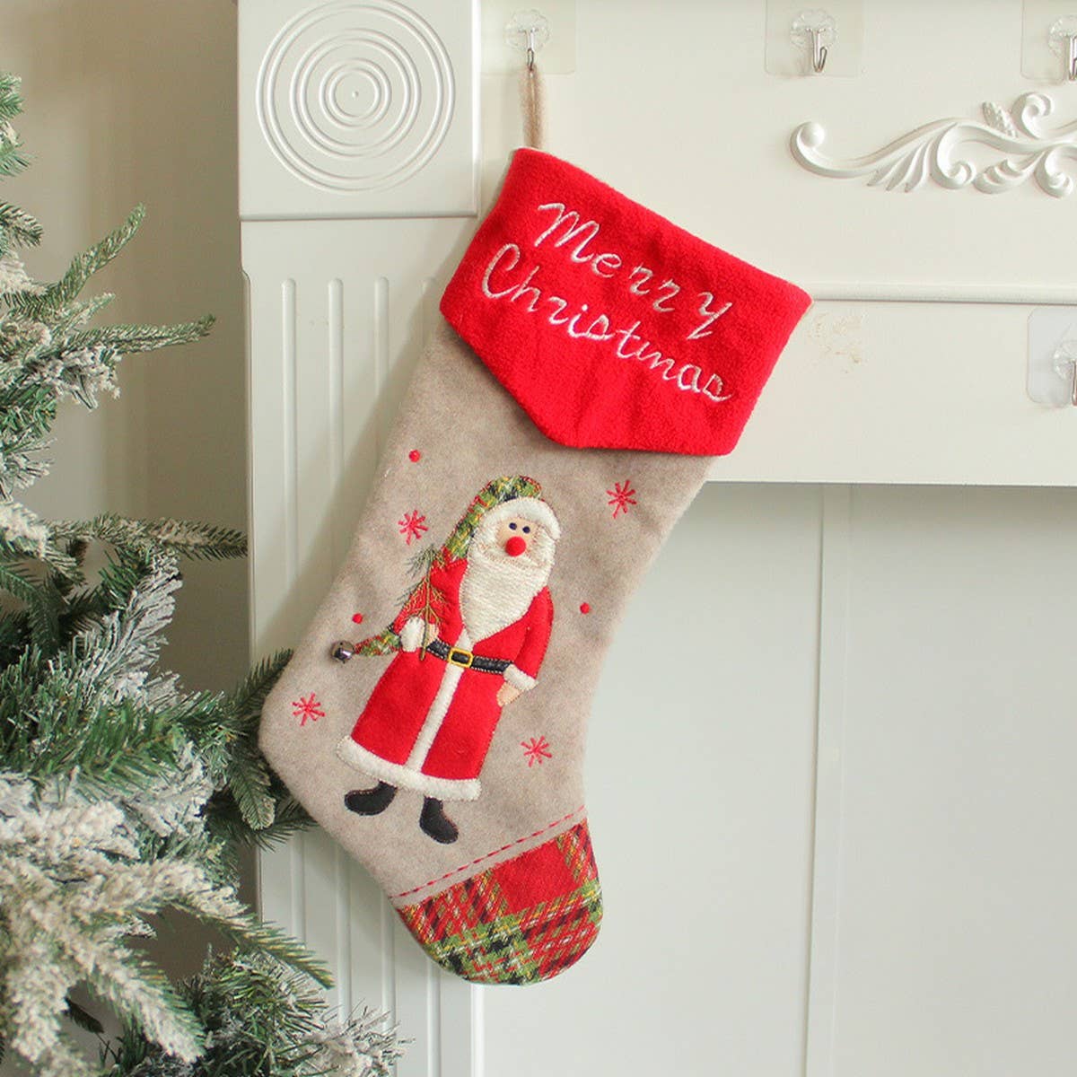 EMBROIDERED GIFT CHRISTMAS STOCKING CANDY BAG_CWMS1451