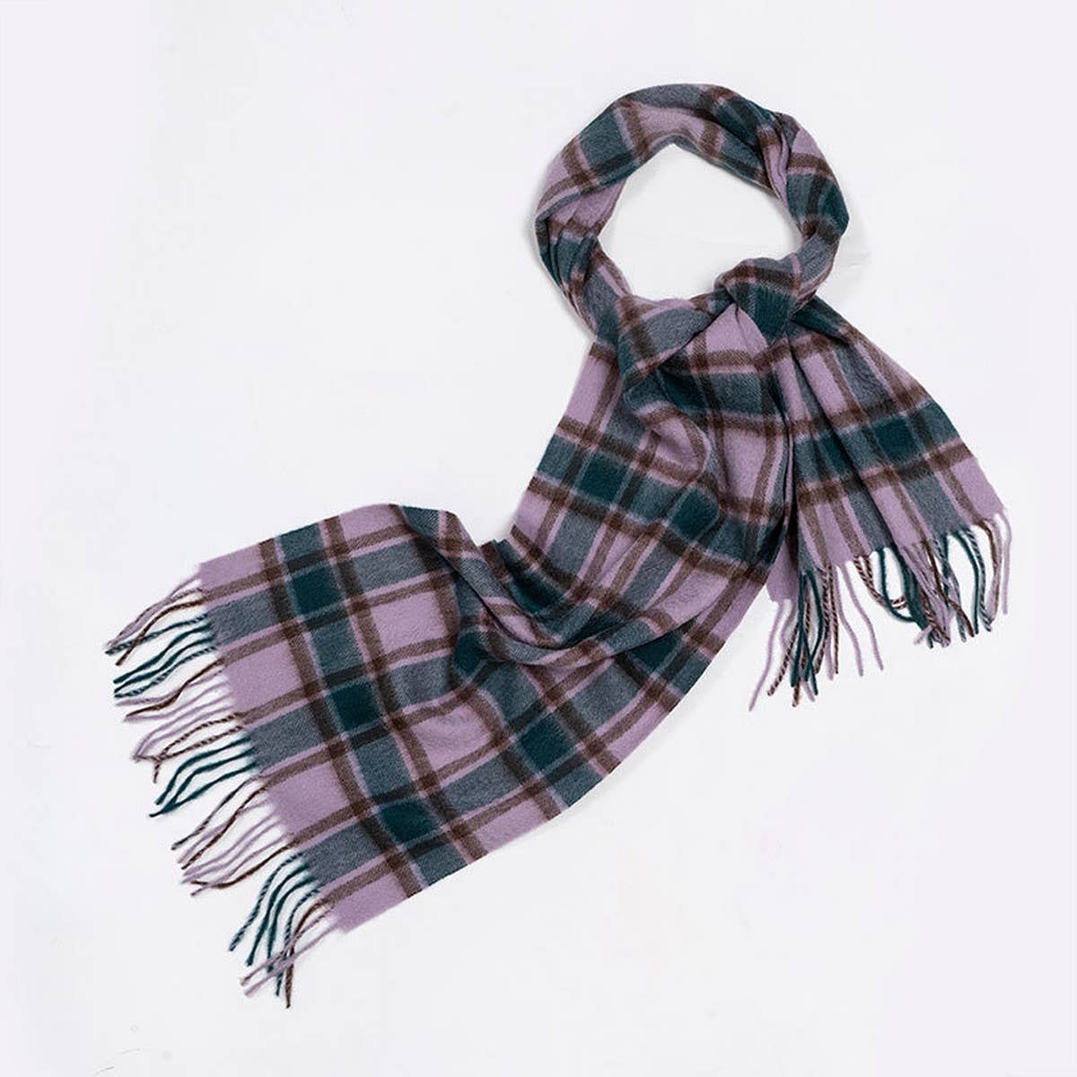 100% WOOL PLAID SCARF UNISEX WARM WINTER WRAP_CWASC2346