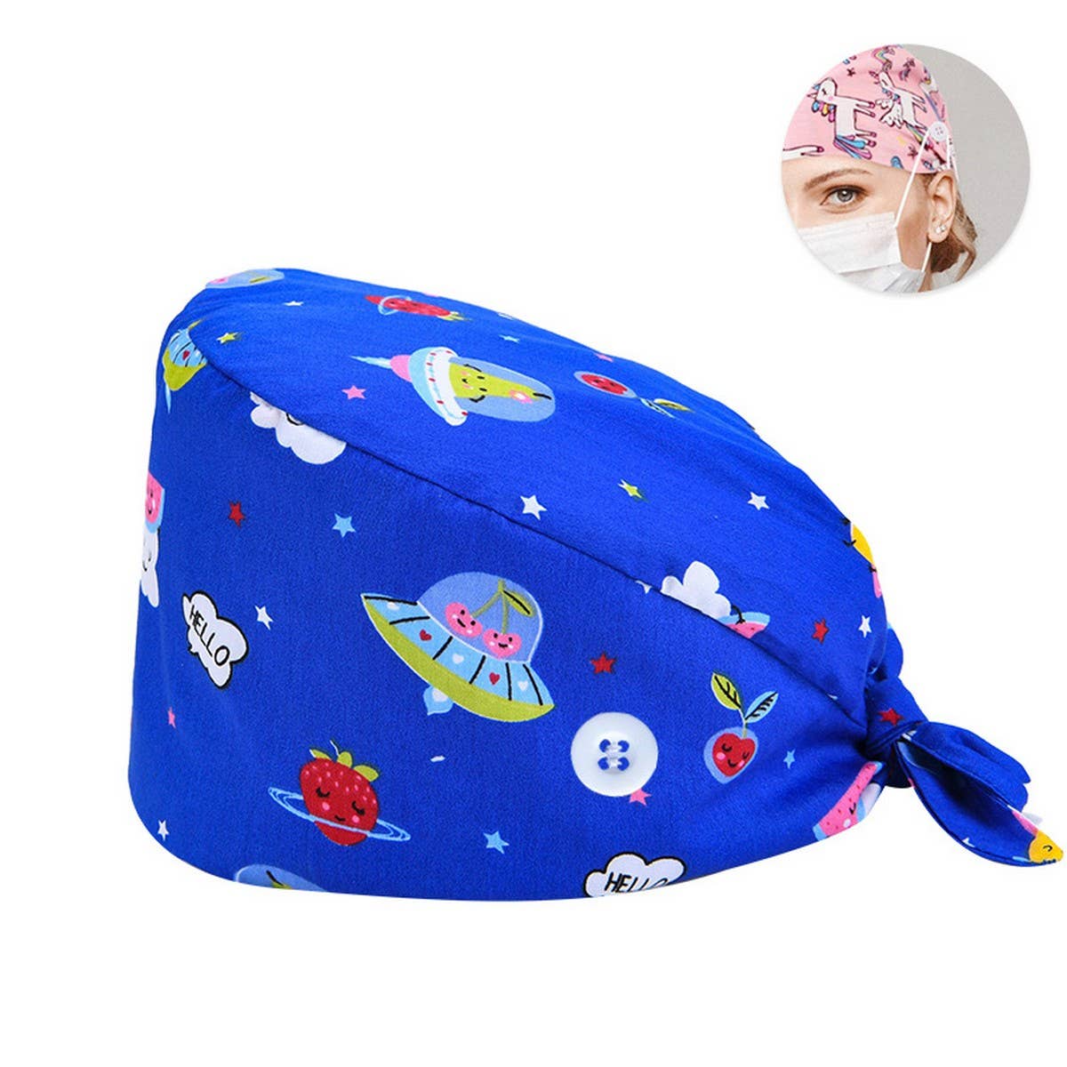 SWEATBAND COTTON PRINTED LACE UP WORK HAT_CWAH3327