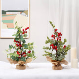 40CM LIT EUCALYPTUS RED BERRY CHRISTMAS TREE_CWAJE05408