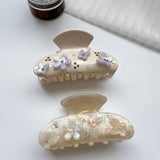 RHINESTONE FLOWER BUTTERFLY HAIR CLAW CHIC SPARKLE_CWAHA1348