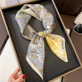 SILK SCARF SUMMER SQUARE SHAWL HEADBAND_CWASC0620