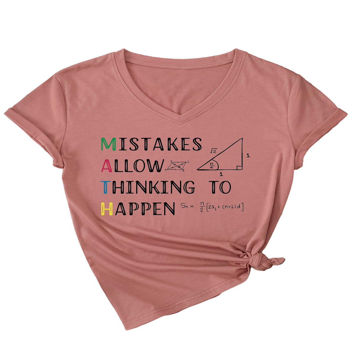 Wome V-Neck Graphic Tee Summ Casual Fit_Cwtts1487