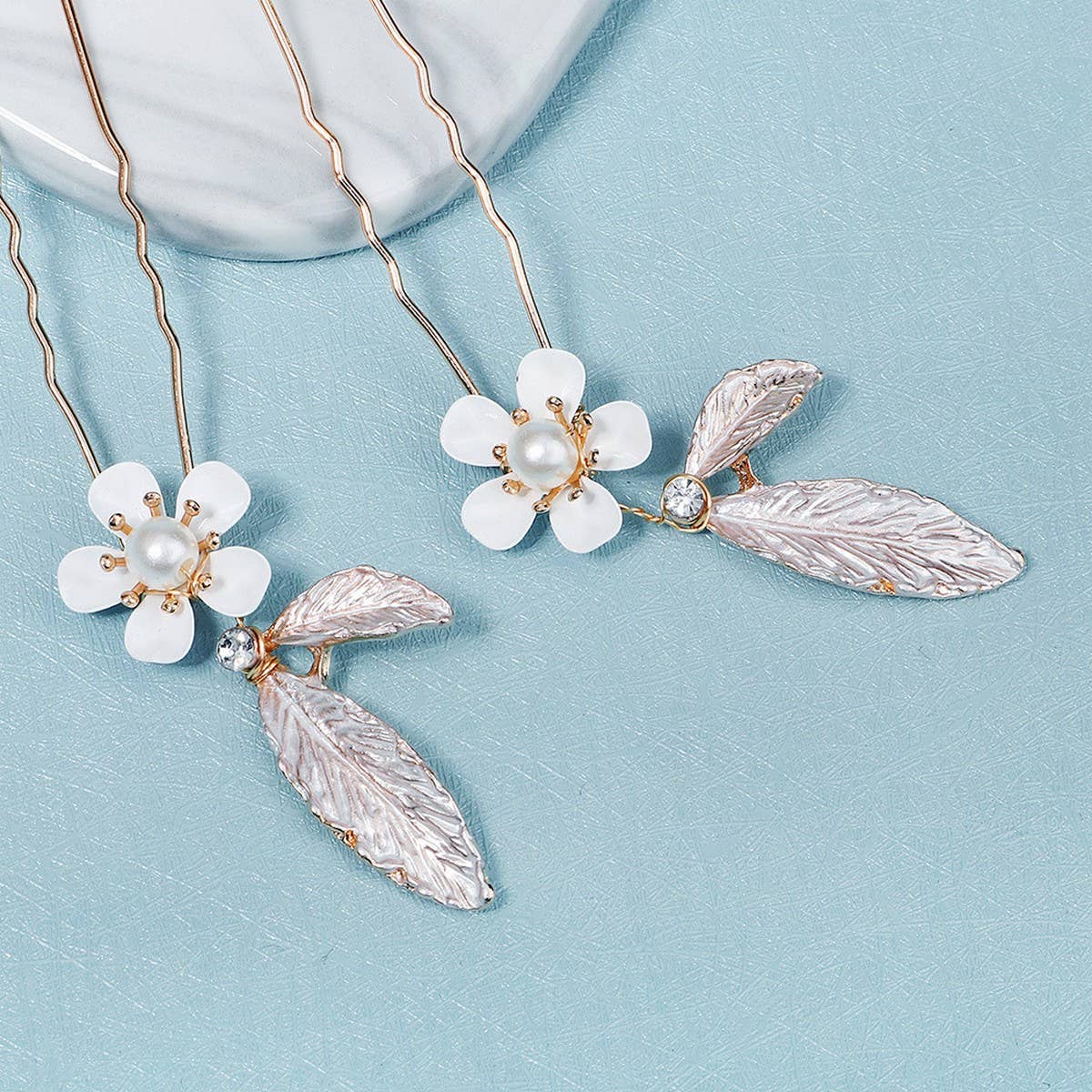 PEARL FLOWER BRIDAL HAIR ACCESSORIES SET_CWAHA2799