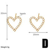 HEART SHAPED PEARL GOLD PLATED EARRINGS_CWAJE1035