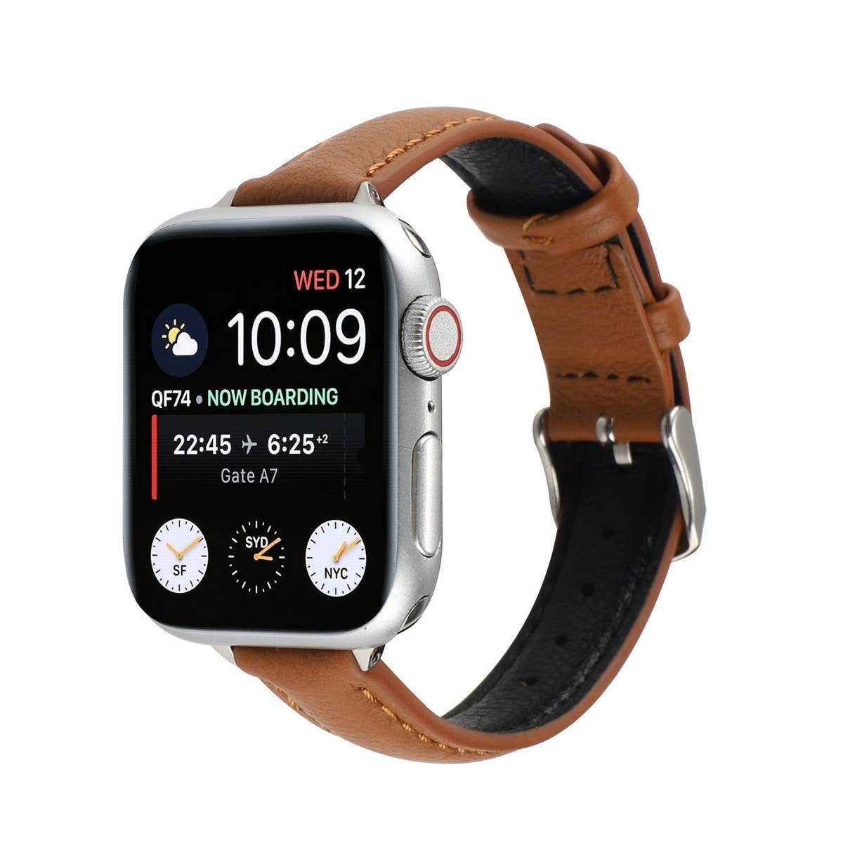 IWATCH9 1SE WOMENS APPLE WATCH8 SLIM LEATHER STRAP_CWWW0073