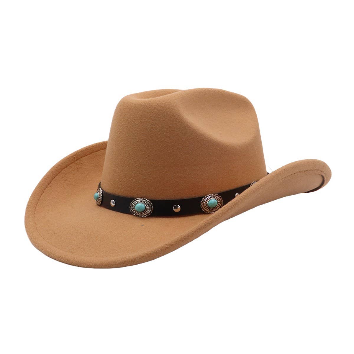 COUPLE S POLYESTER COWBOY JAZZ HAT ETHNIC STYLE_CWAH04384
